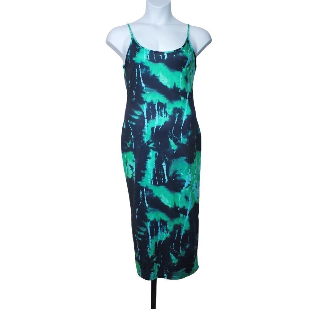 Shein Tie Dye Style Bodycon Spaghetti Strap Dress Size L